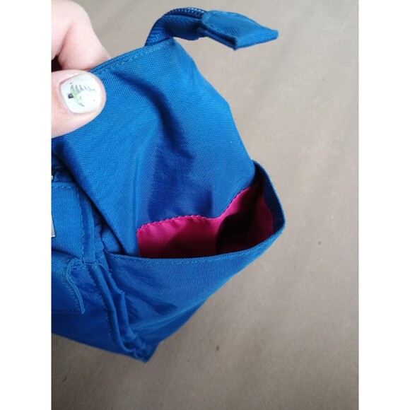 Baggallini Blue Tote Bag With Lots Of Pockets Pink Interior Travel Bag Carry On - Picture 7 of 11